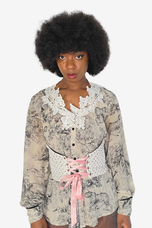 Corset blanc en coton