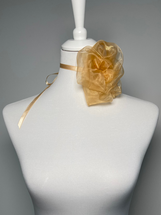 Collier Fleur en organza