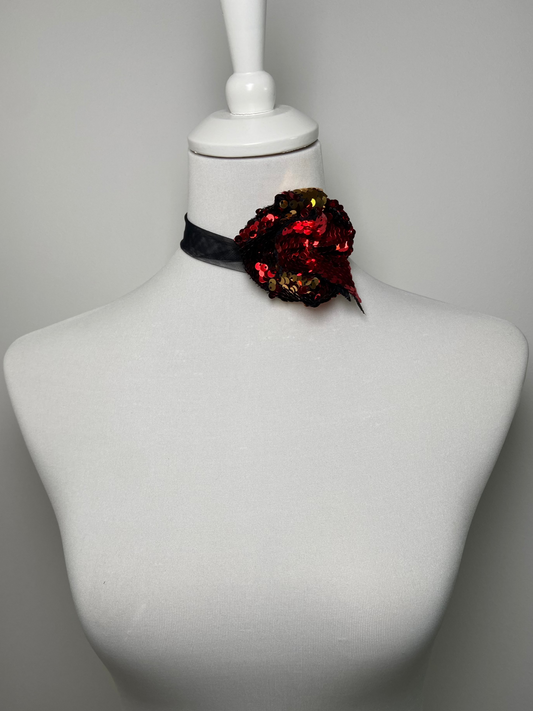 Collier Fleur à sequins